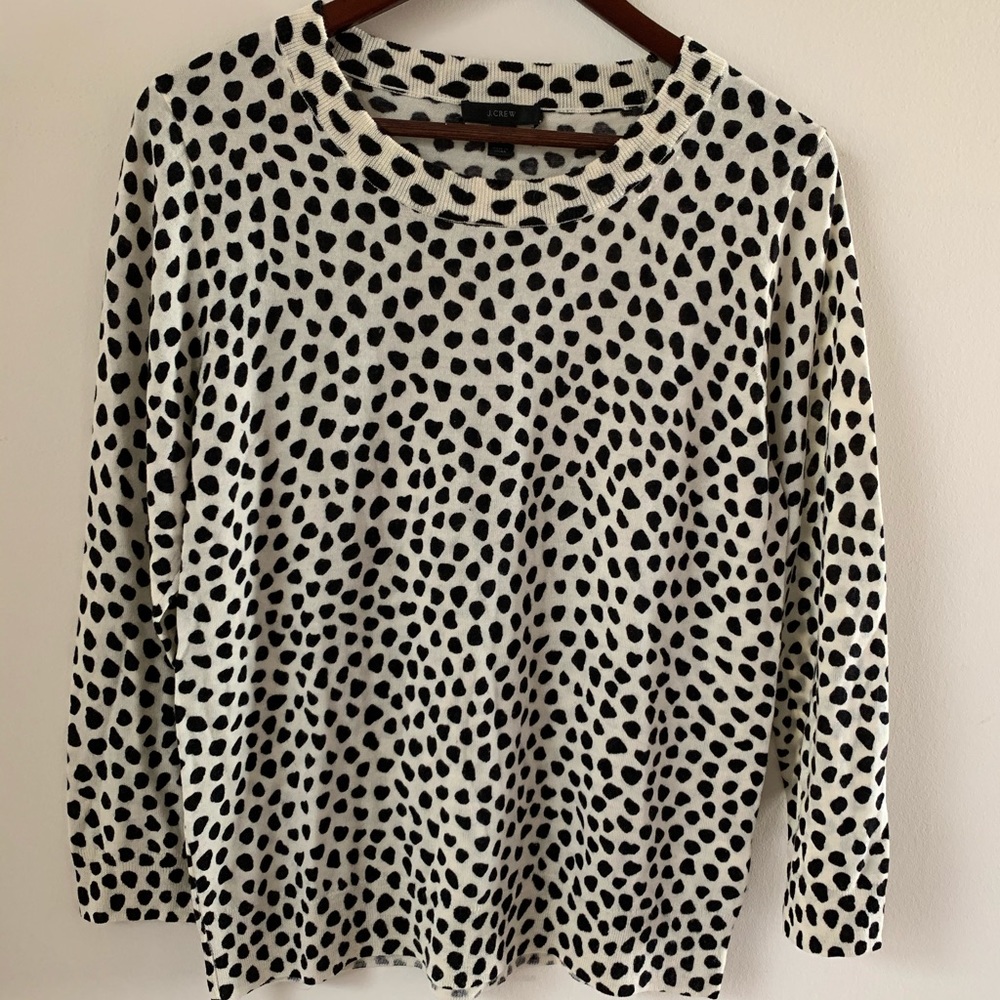J. Crew cheetah print tippi sweater Large